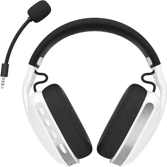 Oniverse Polaris Drahtloses Über Ohr Gaming-Headset mit Konnektivität 3,5 mm / Bluetooth / USB Weiß für Nintendo Switch / PC / PS4 / PS5