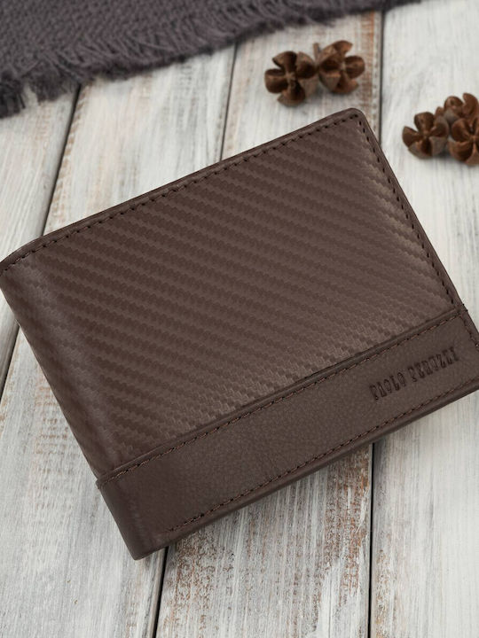 Leather Men's Wallet Classic with RFID Brown
