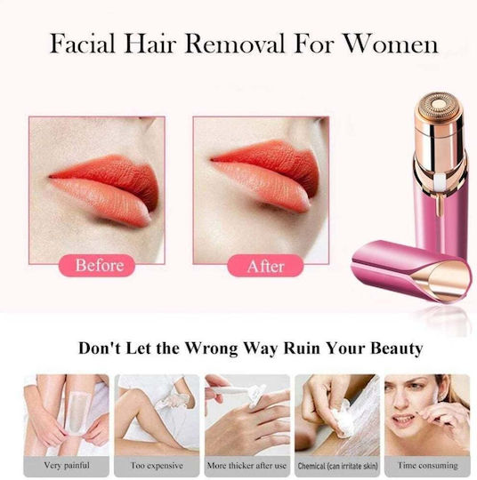 Portable Facial Epilator Pain-free Gentle Hair Removal From Face Body Led Light Hypoallergenic