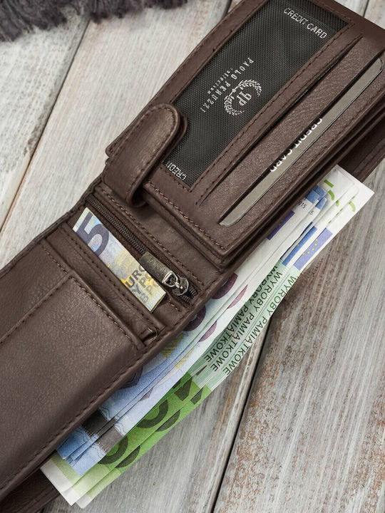 Leather Men's Wallet Classic with RFID Brown
