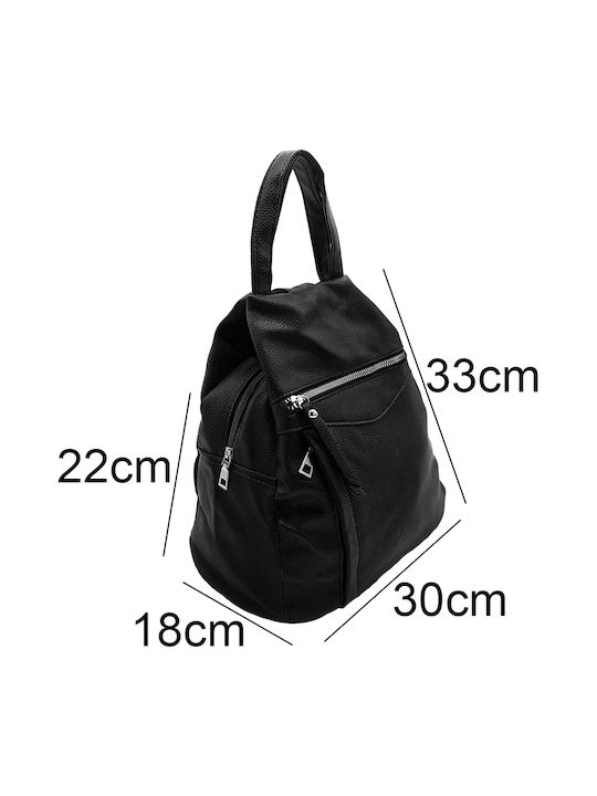 Gift-Me Leather Women's Bag Backpack Black