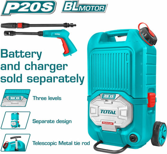Total Pressure Washer Battery 40V Solo with Pressure 90bar