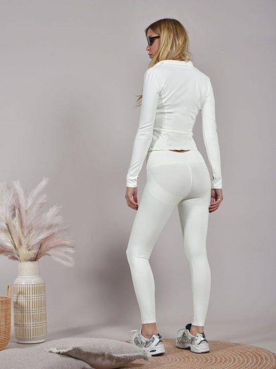 Belle Femme Set Women's Leggings White