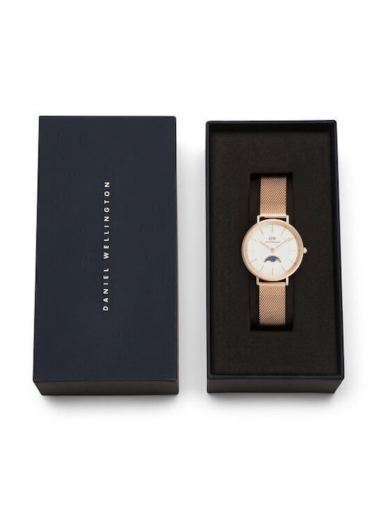 Daniel Wellington Women's Watch 32mm Battery with Pink Gold Metal Bracelet
