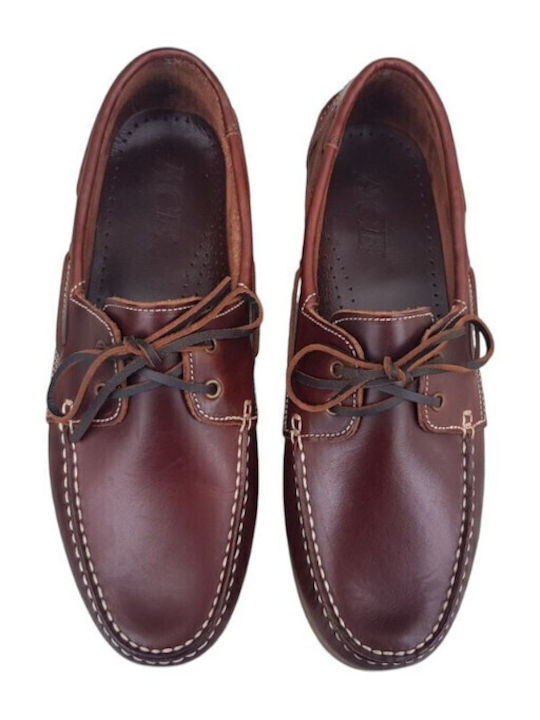 Δερμάτινα Ανδρικά Boat Shoes σε Ταμπά Χρώμα