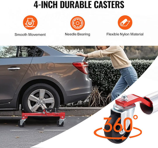 Vevor Wheel Dolly Heavy Duty Vehicle Positioning Tire Jack Car Lifter 1500 Lbs