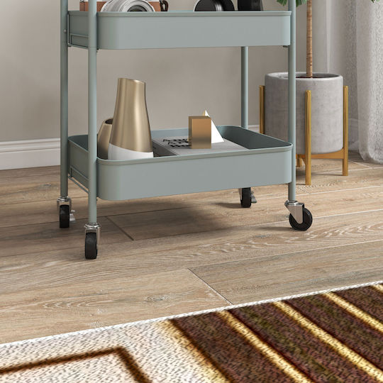 HomCom HomCom Kitchen Cart Metallic 3 Tiers Blue 45x30.6x79cm