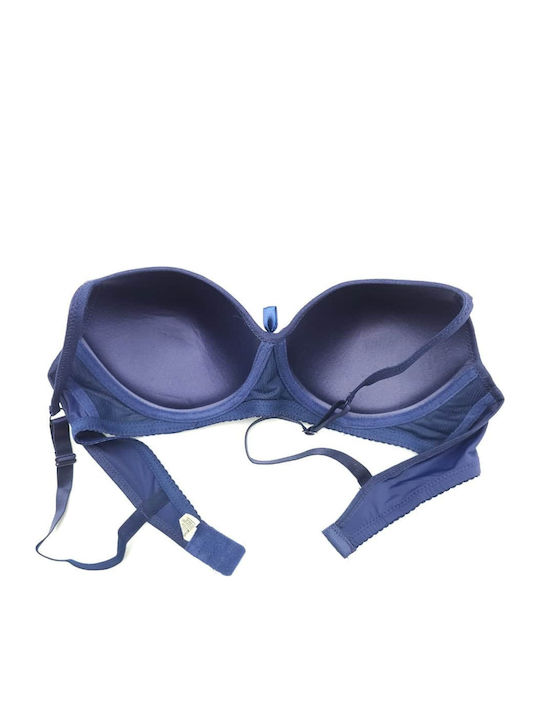 Dark Blue Сутиен с лека подложка без Банели