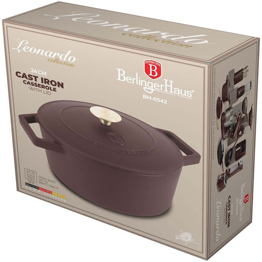 Berlinger Haus Leonardo Collection Deep Pot made of Cast Iron 4.35lt / 24cm