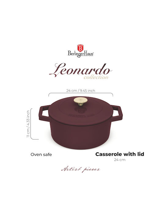 Berlinger Haus Leonardo Collection Deep Pot made of Cast Iron 4.35lt / 24cm