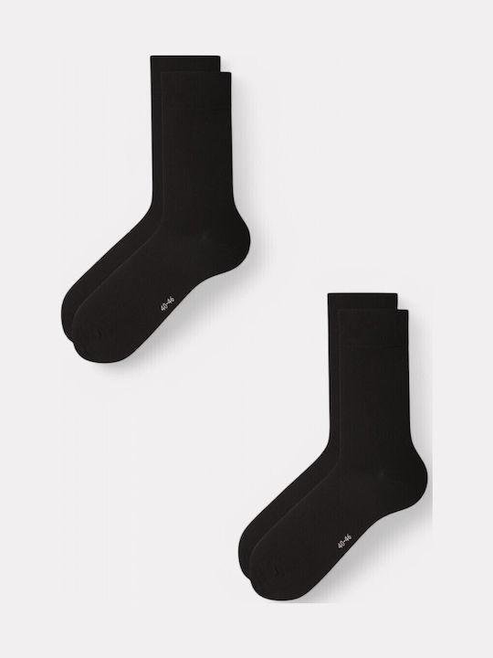 Herren Baumwollsocken Linea D'oro Total Black Sparpack mit 2 Stück Ld502-3-black Herren Baumwollsocken Linea D'oro Total Black Sparpack mit 2 Stück Ld502-3-black
