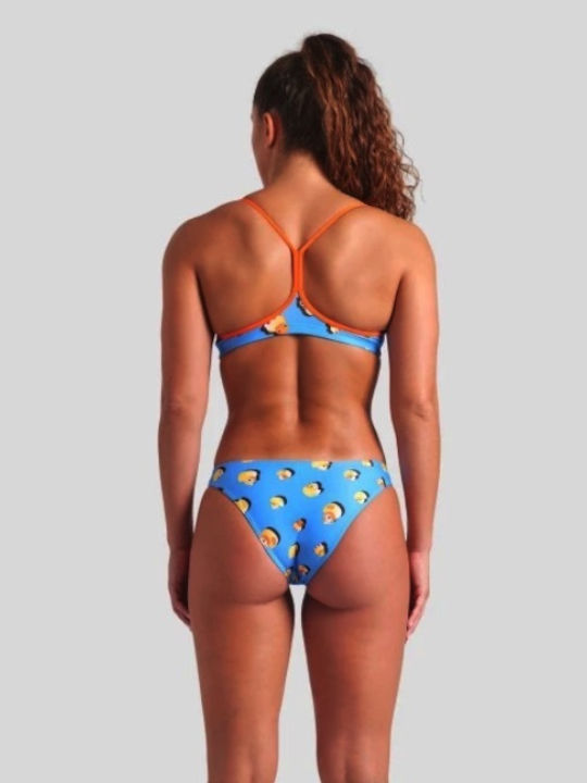 Strapless Bikini Top Turquoise, Orange, Blue