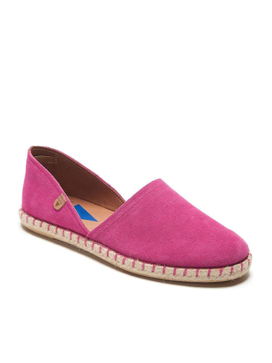 Verbenas Serraje Women's Leather Espadrilles Fuchsia