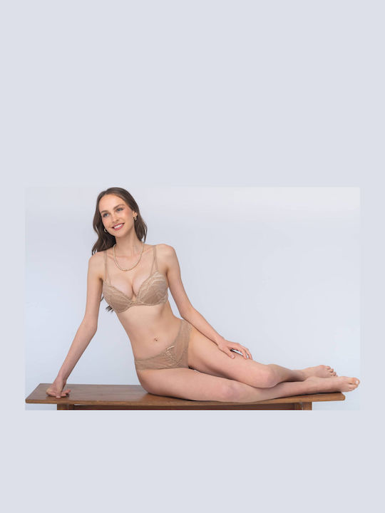 Flirt Push Up Bra Beige