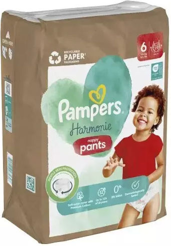 Pampers Памперси гащи Harmonie № 6 за 15+kg 76бр
