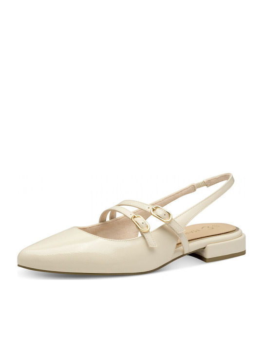 Women's Ballerina Shoes Slingback in Beige Color