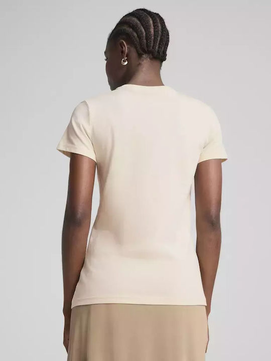 Logo Damen T-Shirt Beige