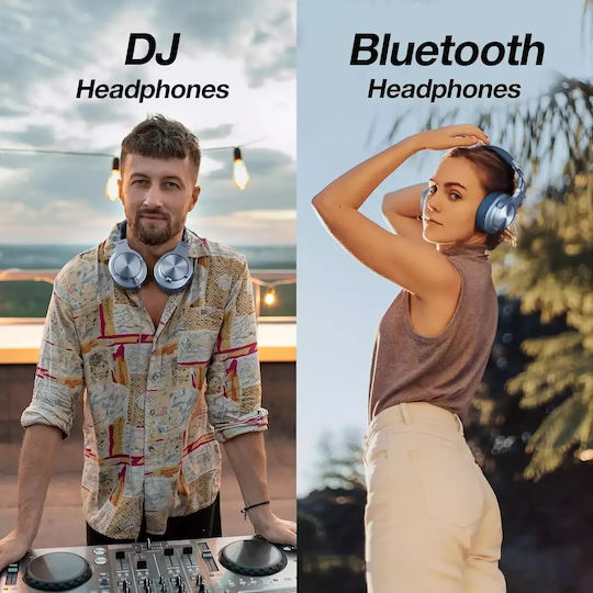 OneOdio Fusion A70 Ασύρματα / Ενσύρματα Over Ear Ακουστικά με 72 ώρες Λειτουργίας Μπλε