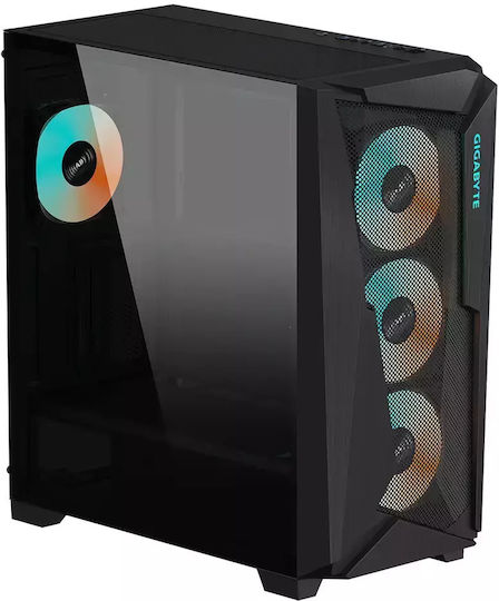 Gigabyte C301 Glass Gaming Midi Tower Κουτί Υπολογιστή με RGB Φωτισμό Μαύρο