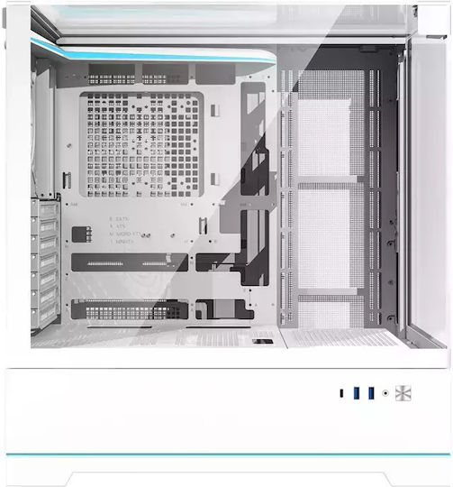 Darkflash DY450 Gaming Midi-Turm Computergehäuse mit Seitenfenster Weiß