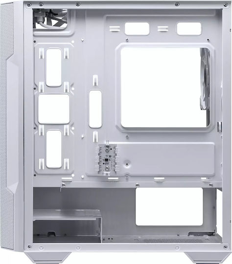 MSI Mag Forge M100R Gaming Mikro-Turm Computergehäuse mit Seitenfenster und RGB-Beleuchtung Weiß