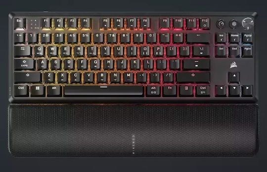 Corsair K70 RGB TKL Gaming Mechanical Keyboard Tenkeyless with Corsair MLX Red switches and RGB lighting (English US)