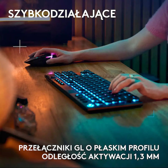Logitech G915 X Lightspeed TKL Drahtlos Gaming Mechanische Tastatur Tenkeyless mit GL Taktil Schaltern und RGB-Beleuchtung (Englisch US)