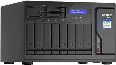 QNap TVS-h1288X-W1250-16G NAS Turm mit 8 Steckplätzen für HDD/SSD und 4 Ethernet-Anschlüsse