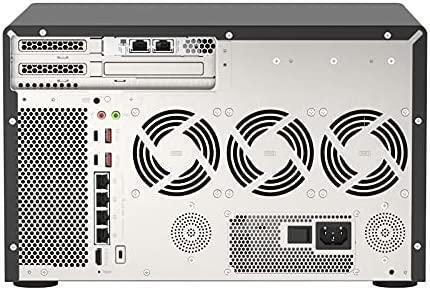 QNap TVS-h1288X-W1250-16G NAS Turm mit 8 Steckplätzen für HDD/SSD und 4 Ethernet-Anschlüsse