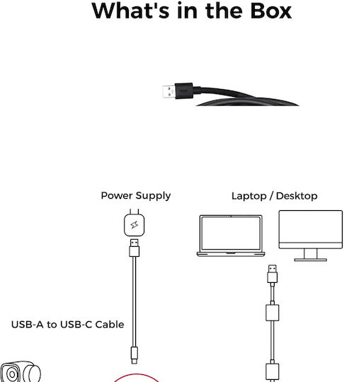 Obsbot Regular USB 2.0 Cablu USB-C bărbătesc - USB-A / USB-C Negru 20m