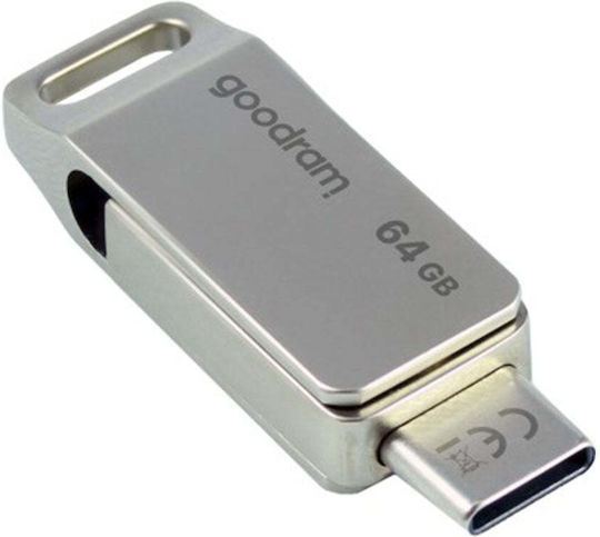 GoodRAM Pendrive 3.2 Oda3 64GB USB 2.0 Stick Argintiu