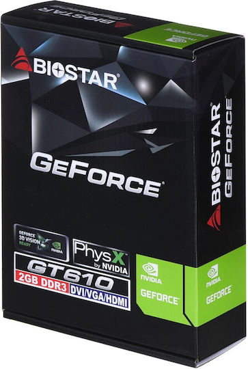 PLACA DE VIDEO PCI-E NVIDIA PCYES GT610 2GB DDR3 64B LP PCYES