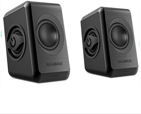 Sonic Gear Quatro 2 Компютърни тонколони 2.0 с мощност 6W в Сив цвят