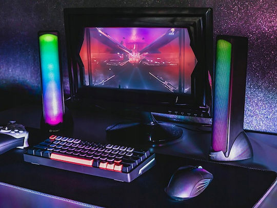 Tracer Sigma Computerlautsprecher 2.0 mit RGB-Beleuchtung und Leistung 10W in Schwarz Farbe