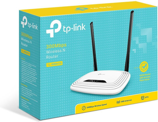 TP-LINK TL-WR841N v10 Ασύρματο Router Wi‑Fi 4 με 4 Θύρες