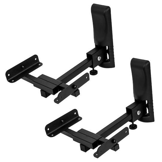 Wall Mounted PA Speaker Stand Height 21-21cm in Black Color