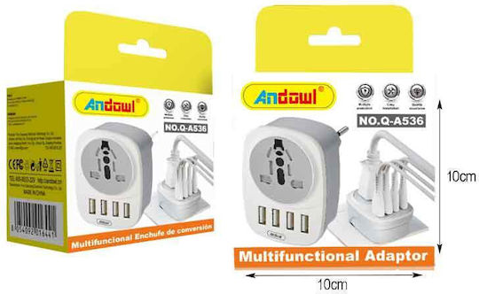 Andowl Adaptor Priză de la Grecia în Universal