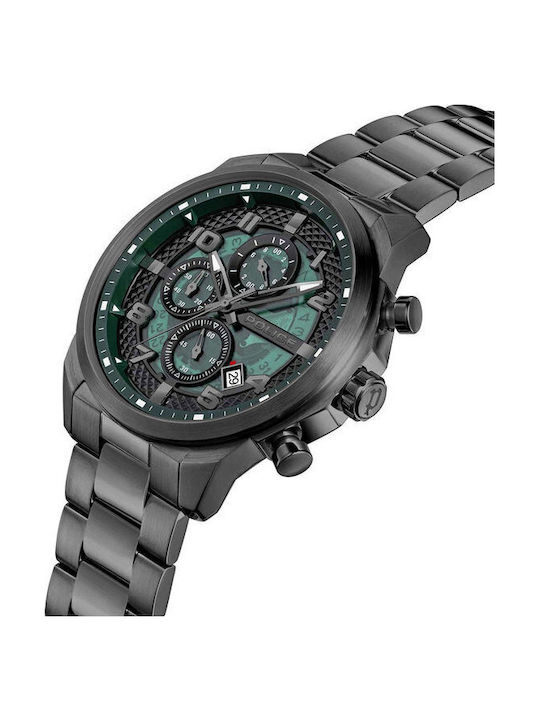 Police Men's Watch Chronograph Battery with Black Metal Bracelet