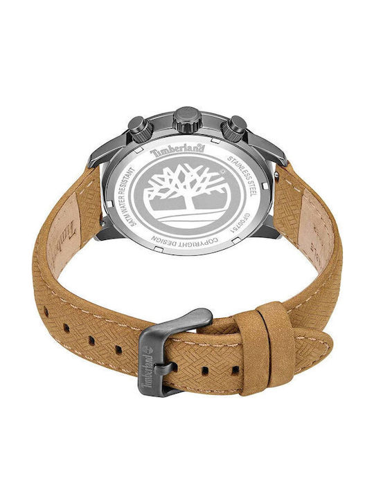Timberland Raynham Herrenuhr Chronograph Batterie mit Braun Lederarmband