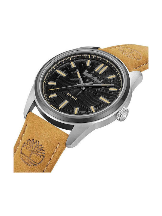 Timberland Northbridge Men's Watch 45mm Battery with Brown Leather Strap