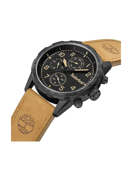 Timberland Campton Men's Watch Battery with Brown Leather Strap