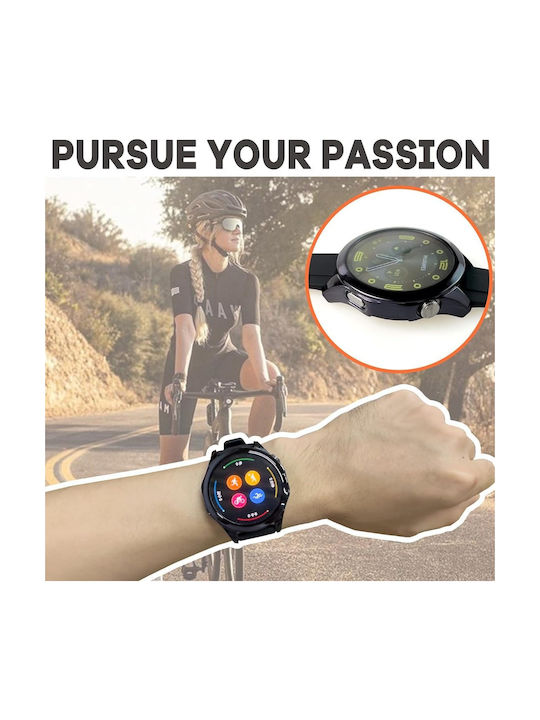 Defense Frame Plastic Case in Black color for Huawei Watch GT 4 46mm