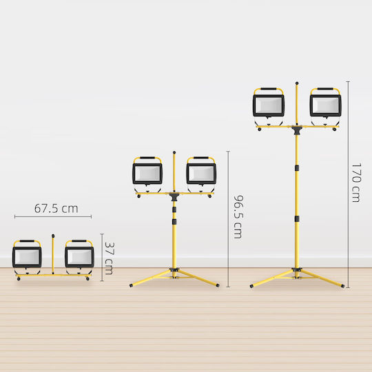 HomCom Jobsite Light LED IP65 with Brightness up to 17lm