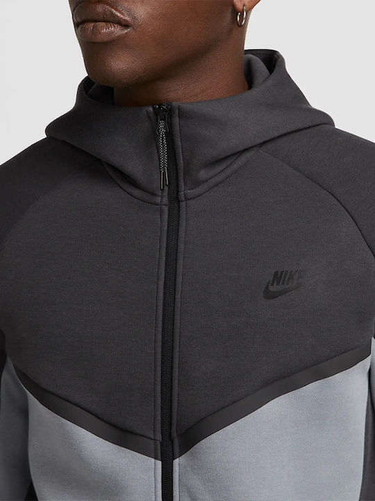 Tech Tech Fleece Sweatshirt with Hood Gray