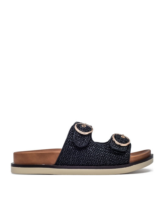 Flache Sandalen für Damen Flatforms in Schwarz Farbe