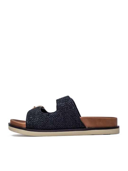 Flache Sandalen für Damen Flatforms in Schwarz Farbe