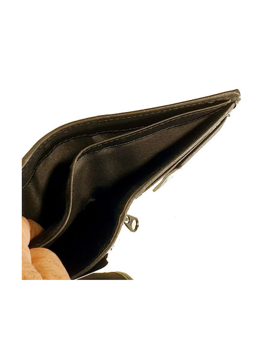 Leather Men's Wallet Coins with RFID Black