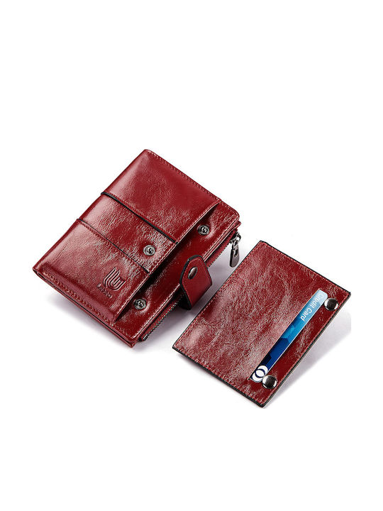 Leather Men's Wallet Classic with RFID Red