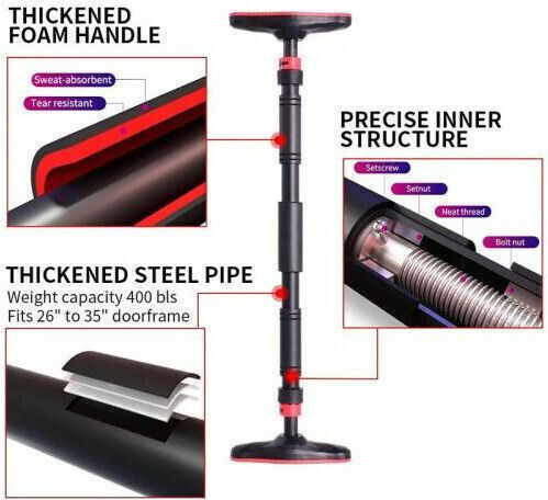MotivationPro Bară de tracțiune Ușa 65-100cm pentru Utilizator până la 180kg