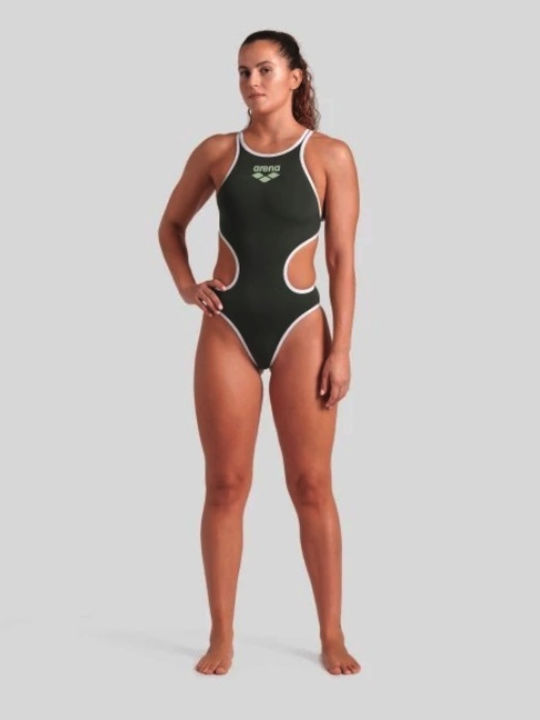Athletic One-Piece Swimsuit Green
